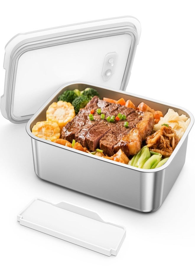 Docusvect 1.3L Replaceable Inner Container for Rechargeable Heated Lunch Box, Stainless Steel Meal Container with Leak-Proof Lid and Removable Tray Divider, Dishwasher Safe - Image 1